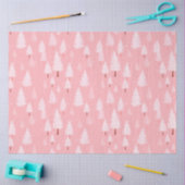 Rosa und weiße Weihnachtsbaumen Weihnachten Seidenpapier (Basteln)