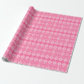 Rosa und weiße Weihnachtsmesse Isle Pattern Geschenkpapier (Ungerollt)