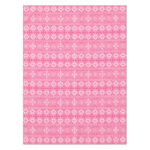 Rosa und weiße Weihnachtsmesse Isle Pattern Tischdecke (Vorderseite)