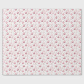 Rosa und weiße Weihnachtsschmuck Weihnachten Geschenkpapier (Flach)