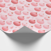 Rosa und weiße Weihnachtsschmuck Weihnachten Geschenkpapier (Ecke)