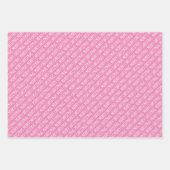 Rosa und weiße Weihnachtstypografie - Moderner Fei Geschenkpapier Set (Vorderseite 3)