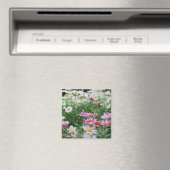 Rosa und weiße Wildblumen Magnet (In Situ (Geschirrspüler))