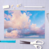 Rosa und weiße Wolken Blaue Himmel Enttäuschung Seidenpapier (Handwerk)