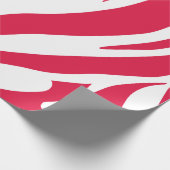 Rosa und weiße Zebra-Muster Geschenkpapier (Ecke)