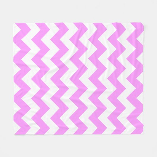 Rosa und weiße Zigzag Fleecedecke (Vorderseite (Horizontal))