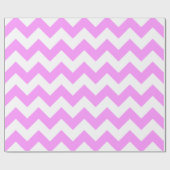 Rosa und weiße Zigzag Geschenkpapier (Flach)