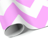 Rosa und weiße Zigzag Geschenkpapier (Rolleneckpunkt)
