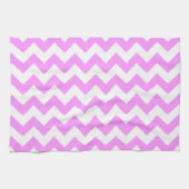 Rosa und weiße Zigzag Handtuch (Horizontal)