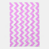 Rosa und weiße Zigzag Handtuch (Vertikal)