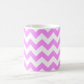 Rosa und weiße Zigzag Kaffeetasse (Mittel)