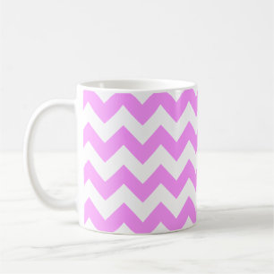 Rosa und weiße Zigzag Kaffeetasse