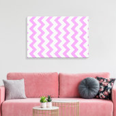 Rosa und weiße Zigzag Leinwanddruck (Insitu (Wohnzimmer))