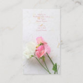 Rosa- und weißeder süßen Erbsen Mamma Telefonnummerkarte (Rückseite)