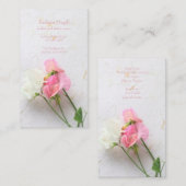 Rosa- und weißeder süßen Erbsen Mamma Telefonnummerkarte (Vorne/Hinten)