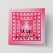 Rosa- und weißeniedliche Herzen Button (Vorderseite)