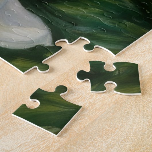 Rosa und weißer Blumengarten Art Puzzle (Seite)