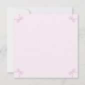 Rosa und weißer Bogen Erste Heilige Kommune Dankeskarte (Rückseite)