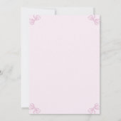 Rosa und weißer Bogen Erste Heilige Kommune Einladung (Rückseite)