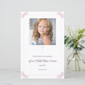 Rosa und weißer Bogen Erstes Menü der heiligen Kom (Stehend Vorderseite)