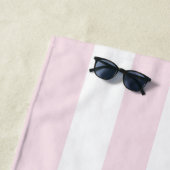 Rosa und weißer Cabana-Streifen Strandtuch (Beispiel)