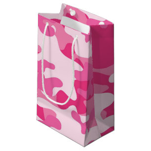 Rosa und weißer Camouflage-Entwurf Kleine Geschenktüte