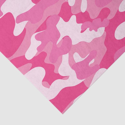 Rosa und weißer Camouflage-Entwurf Seidenpapier (Ausschnitt)