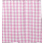 Rosa und weißer Gingham Duschvorhang (Vorderseite)