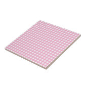 Rosa und weißer Gingham Fliese (Seite)