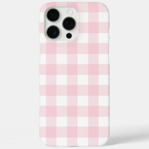 Rosa und weißer Gingham-Karo iPhone 16 Pro Max Hülle