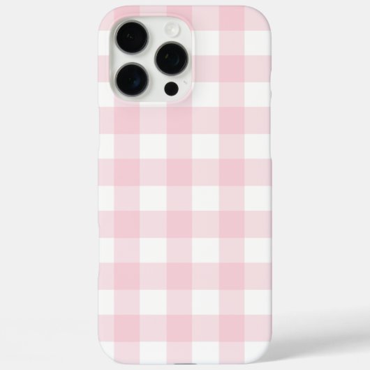 Rosa und weißer Gingham-Karo Case-Mate iPhone Hülle (Rückseite)