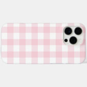 Rosa und weißer Gingham-Karo Case-Mate iPhone Hülle (Rückseite (Horizontal))