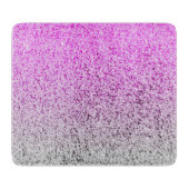 Rosa und weißer Glitzer Schneidebrett (Vorderseite)