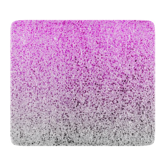 Rosa und weißer Glitzer Schneidebrett (Vorderseite)