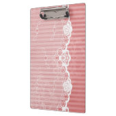 Rosa und weißer Hintergrund mit schwarzer Spitze Klemmbrett (Links)