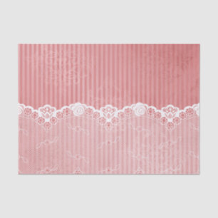 Rosa und weißer Hintergrund mit schwarzer Spitze Seidenpapier