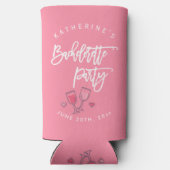 Rosa und weißer Junggeselinnen-Abschied Selters Dosenkühler (Rückseite)