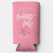 Rosa und weißer Junggeselinnen-Abschied Selters Dosenkühler (Vorderseite)