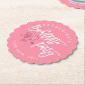 Rosa und weißer Junggeselinnen-Abschied Untersetzer (angewinkelt)