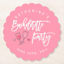 Rosa und weißer Junggeselinnen-Abschied