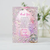 Rosa und weißer Marmor mit gebürstetem Gold RSVP Karte (Stehend Vorderseite)