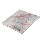 Rosa und weißer Marmor mit Gold Fliese (Seite)