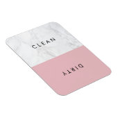 Rosa und weißer Marmor Moderne Typografie Magnet (Rechte Seite)