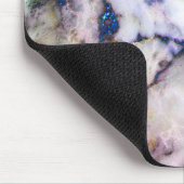Rosa und weißer Marmor Mousepad (Ecke)