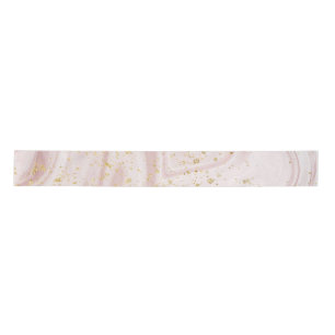 Rosa und weißer Marmor Swirl Gold Glitzer Satinband