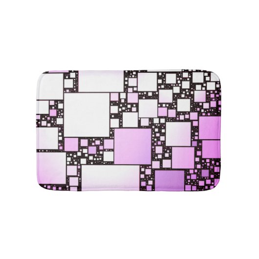 Rosa und weißer Platz tanzen Badematte (Vorderseite)