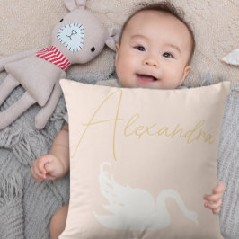 Rosa und weißer Schwung Farbe Kissen