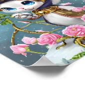 Rosa und Weißer Sonnenkrieger Poster (Ecke)