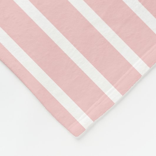 Rosa und weißer Streifen Fleecedecke (Ecke)