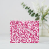Rosa und weißer Swirl Postkarte (Stehend Vorderseite)